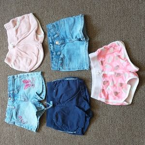 Assorted 3T Girls Bundle of 5 Pairs of Shorts